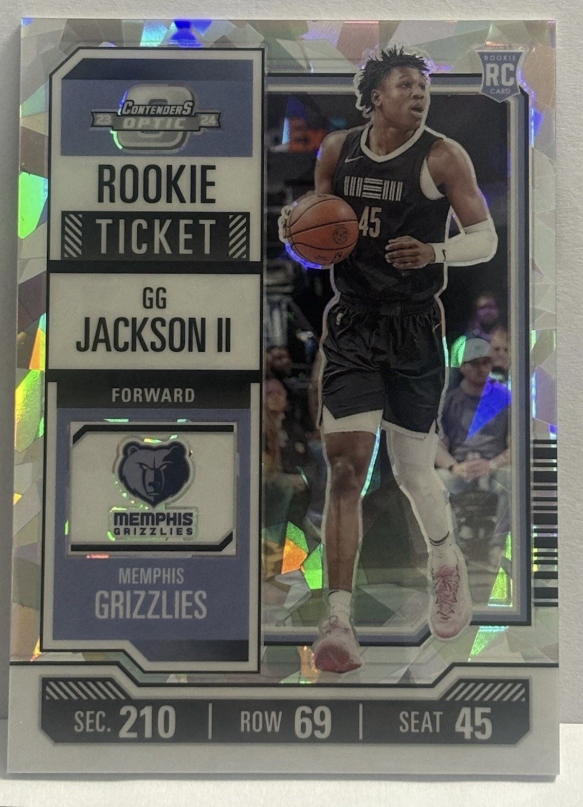 #d 2023-24 Contenders Optic Rookie Ticket /23  GG Jackson ll RC Cracked Ice /23