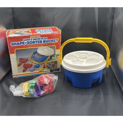 Vintage Sand Water Play Beach Shape Sorter Bucket Rake Shovels Sand ...