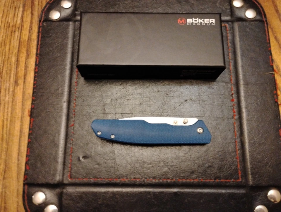 Mango Micarta de lona azul profundo BOKER MAGNUM® hoja de 3,54" 440A 01SC714 Foto 4 de 4
