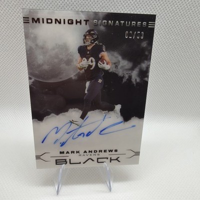 2022 Panini Black Football Mark Andrews Midnight Signatures Auto On Card 02/50