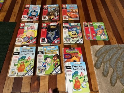 LEAP FROG LeapPad INTERACTIVE Books & Cartridges--12 piece Set-*Read description