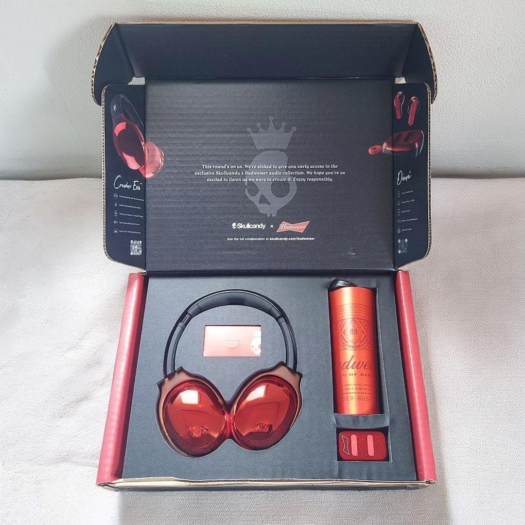 Skullcandy x Budweiser Crusher Evo Wireless Headphones and Dime