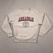 Arkansas Razorbacks Sweatshirt Mens Large Gray NCAA College MV Sport Fleece