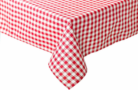 Landhaus Tischdecke 80 X 80 Cm Rot-Weiß Kariert 5 Mm Karo 100% Baumwolle