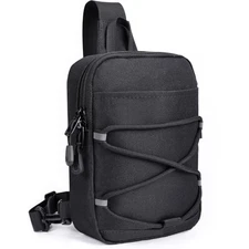 Small Sling Bag RFID Blocking Mini Crossbody Bag YKK Zippers Travel Hiking Cr...