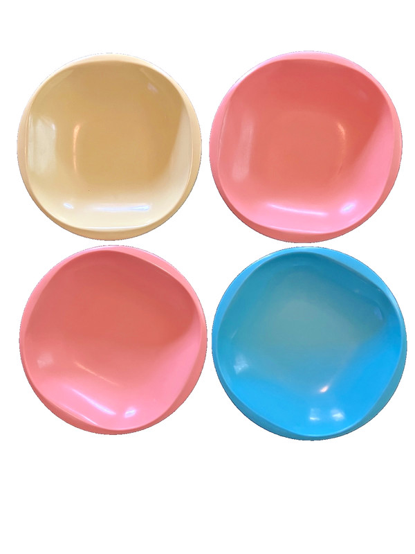 VTG Lot of 4 Boonton Ware Shallow Bowls 1308-20 various colors