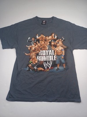 WWE 2009 Royal Rumble T-Shirt Gray John Cena Undertaker Mens Large