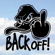 Back Off Funny Car Vinyl Sticker Van Motorhome Campervan Window Bumper Decal