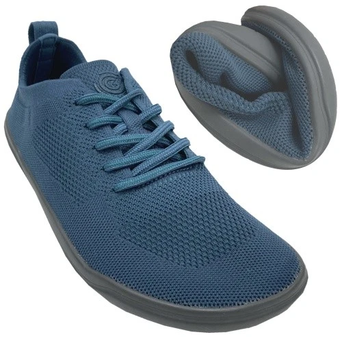 Leichte Barfußschuhe von Groundies Active Knit * in Navy / Petrol