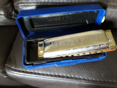 Hohner Blues Harp MS Mundharmonika 10 Loch Taste C im Koffer  sehr gut