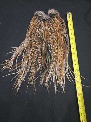 Grizzly Cree Variant Rooster Saddle Fly Tying Hackle Craft Jewelry Feathers 