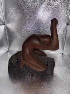 Wooden Sculpture Of A praying man light weight see pictures beautiful
