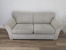 SOFA 2.5 Seater Oatmeal Fabric Removable Back  Seat Cushions FREE DELIVERY