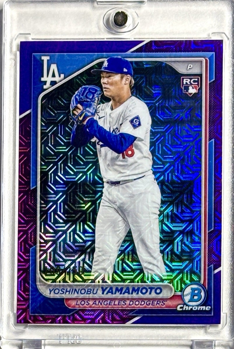 2024 Bowman Chrome Yoshinobu Yamamoto #73 Purple Refractor RC /250