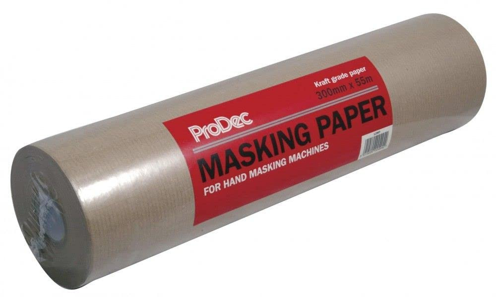 ProDec 12" x 55m Brown Masking Paper per l'applicazione della mano o (d0D)