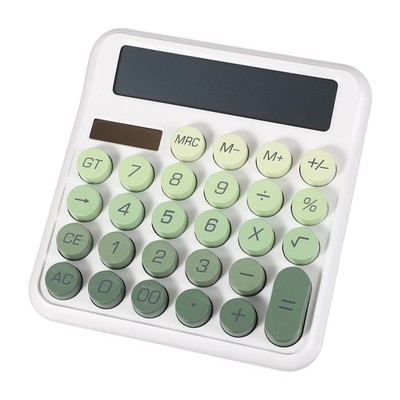 Cute Calculator, Desk Calculator Basic Big Button, Gradient Green