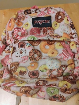 Jansport Colorful Sweet Donut Backpack 16  X 11  X 5  Limited Edition ***READ**