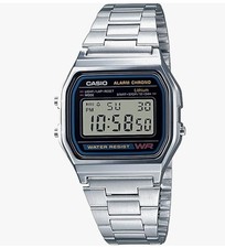 Casio A158WA-1DF 33mm Mens digital Watch With Stainless Steel Bracelet
