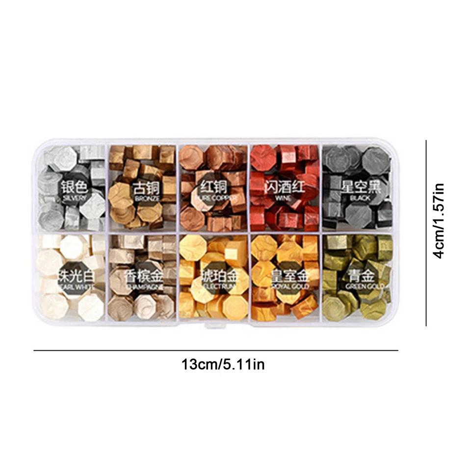 Sealing Wax Beads 200pcs Colourful Wax Seal Beads for Stamp Cards & Envelopes - Imagem 3 de 4