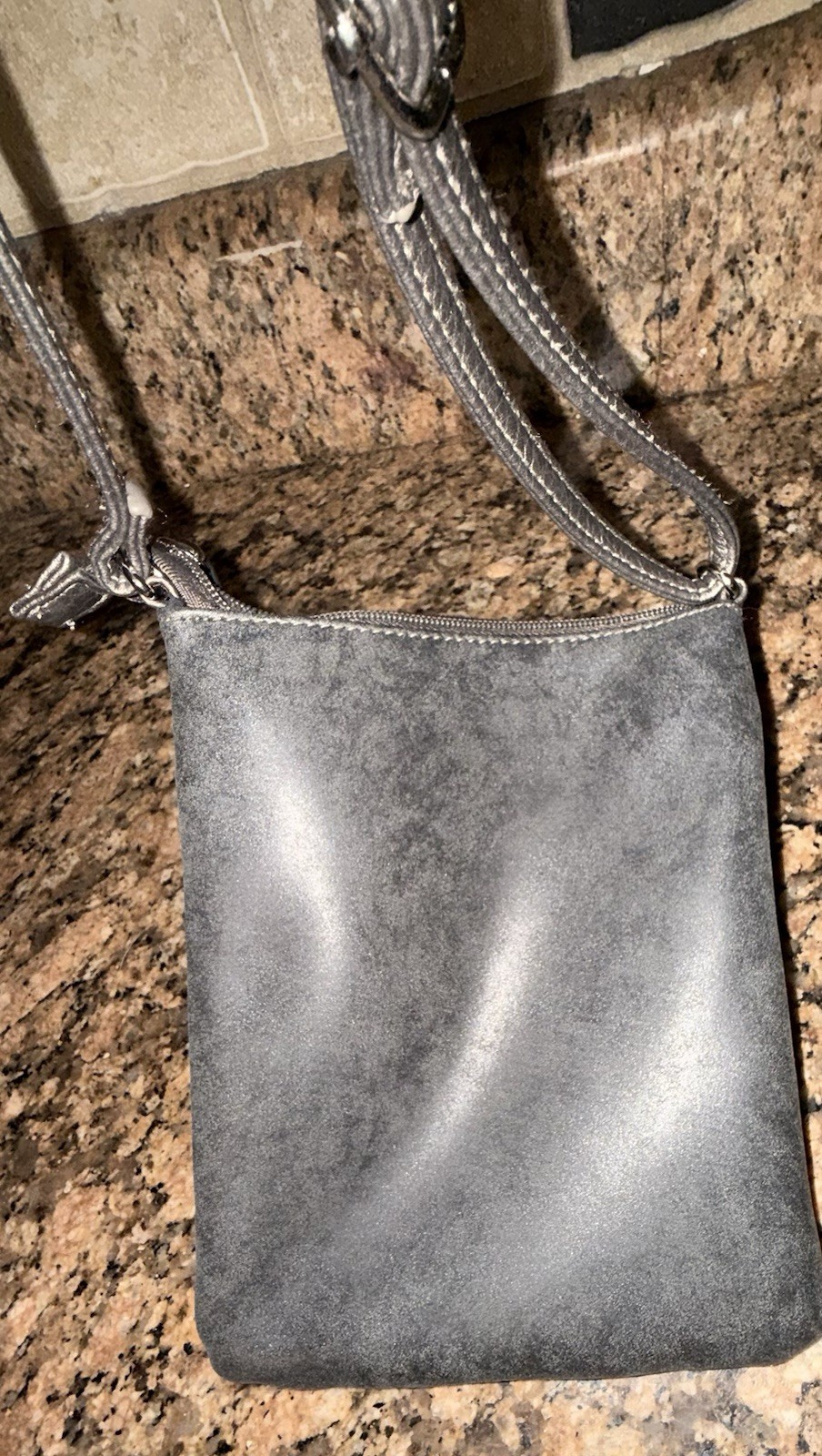 Crossbody Gray Purse Small Rectangular Style - image 6