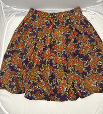 LuLaRoe Madison Large Skirt Pleated Pockets A-line Floral