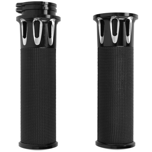 1" Motorcycle Handlebar Hand Grips w/ Throttle For Harley Davidson Dyna FXDB - Picture 8 of 9