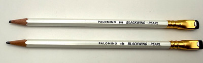 Blackwing Palomino Pearl Pencil Black Eraser Tree Imprint Lot of 2 - Sharpened