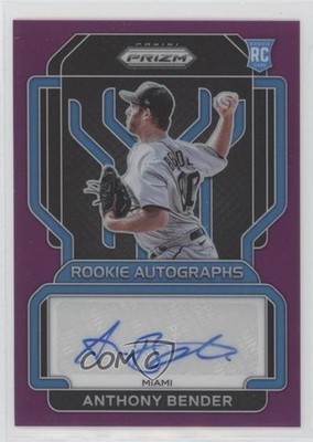 2022 Panini Prizm Rookie Purple Prizm 19/50 Anthony Bender #RA-AB Auto RC 0s55