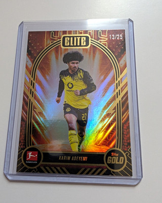 Topps Chrome Bundesliga Elite Karim Adeyemi Borussia Dortmund Gold 13/25