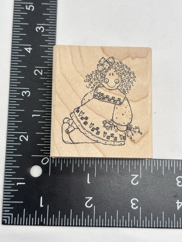 4er Set NEUE Holz Stempel LAND STOFFPUPPEN Fantasie NEU - Bild 3 von 7