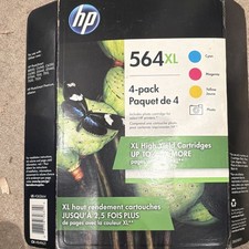 HP 564XL Genuine Inkjet Ink Cartridges 4-Pack CMY  Photo for PhotoSmart