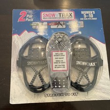 NEW Snow Trax Ice Traction for Shoes Boots Women s Size 5-10 2 Pair Pack