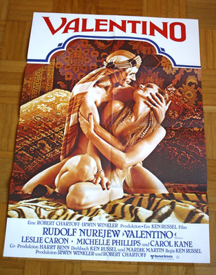 Valentino Rudolf Nurejew Leslie Caron Michelle Phillips Original Kinoplakat A1