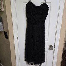 Jessica Howard Black Lace Fit and Flare Lined Tea Dress Size 12 Missy