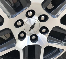 4x 83mm Brushed Silver Wheel Center Caps Fits Chevy Silverado Suburban Tahoe