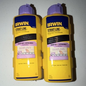 IRWIN Strait-Line Removable Marking Chalk, Light Violet, 6 oz (2 Pack)