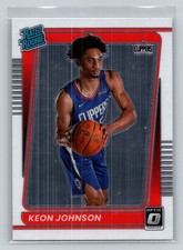 2021 Donruss Optic #192 Keon Johnson   Rated Rookie Los Angeles Clippers