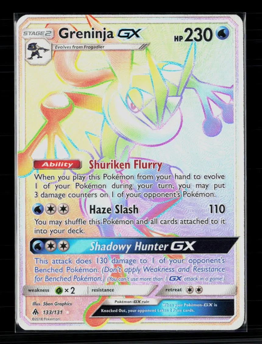 Pokemon 2018 Forbidden Light Greninja GX HR #133/131