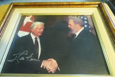 Jimmy Carter JSA President Signed Autographed 8x10 Photo w/ Fidel Castro (2)