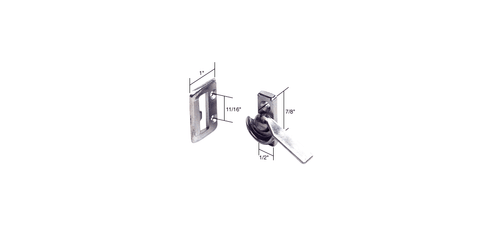 CRL F2510 Left Hand Sliding Window Latch with 7/8" Screw Holes Brite Zinc - 第 2/5 張圖片