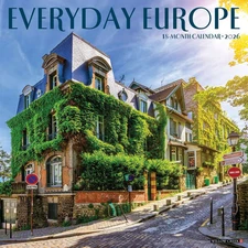 Willow Creek Press,  Everyday Europe 2026 Wall Calendar, 12'' X 12'', 12-Month C