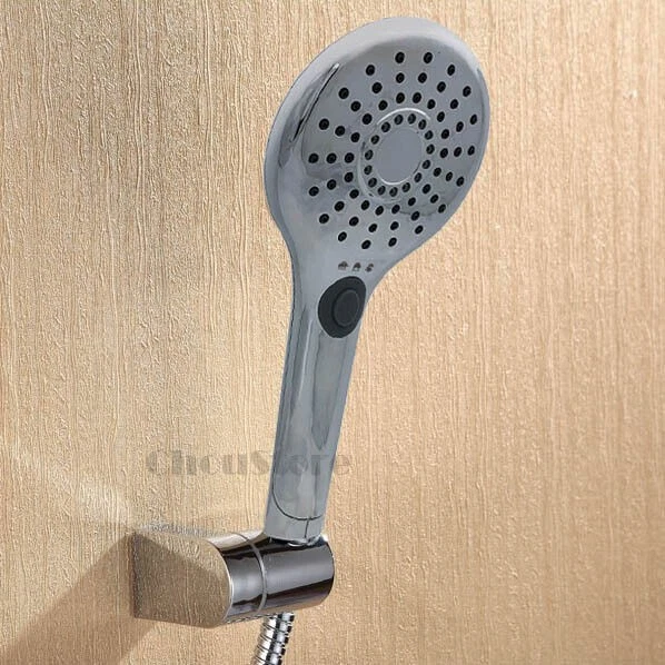 Chrome Bathroom 3 Multi Function Shower Head Water Hose Wall Bracket Combo Set
Opens in a new window