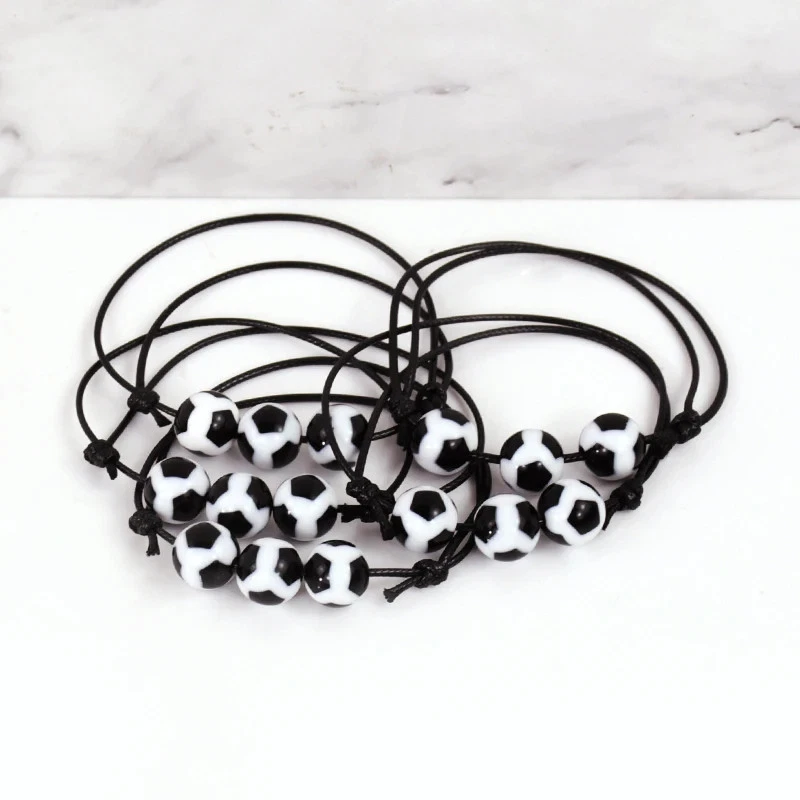 Bracelets Kids Party 10/20pcs Sports Theme Football Baseball Basketball Beads - Image 2 of 4