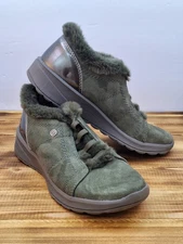 Bzees Women’s  Golden Comfort Shoes Size 6M Gray Washable Faux Fur Lined