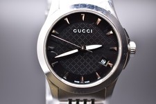 GUCCI  126.5 G Timeless Women's Watch Quartz Black Dial Stainless Steel