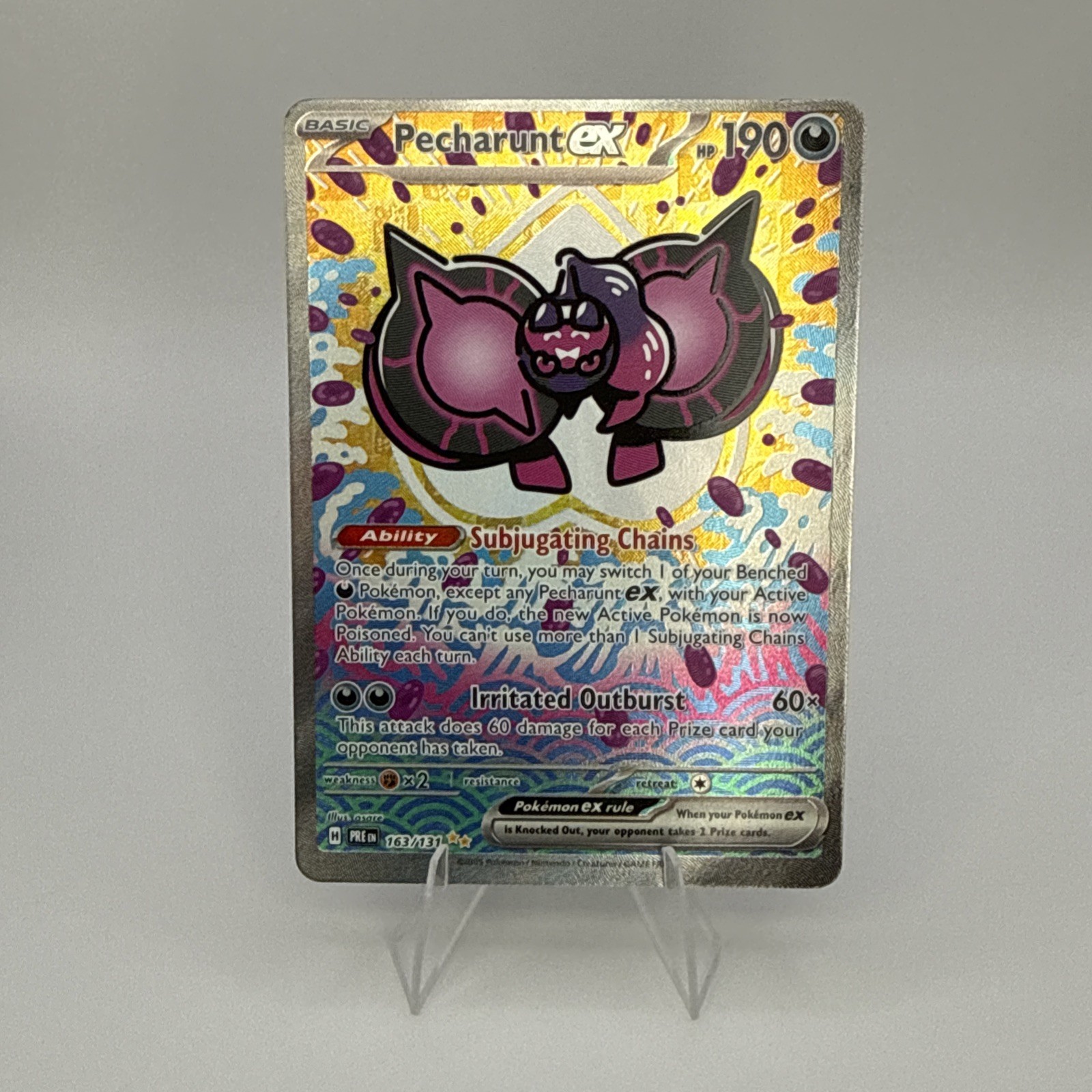 Pecharunt EX 163/131 (Pokémon 2025) Prismatic Evolutions - SIR - NM/MINT