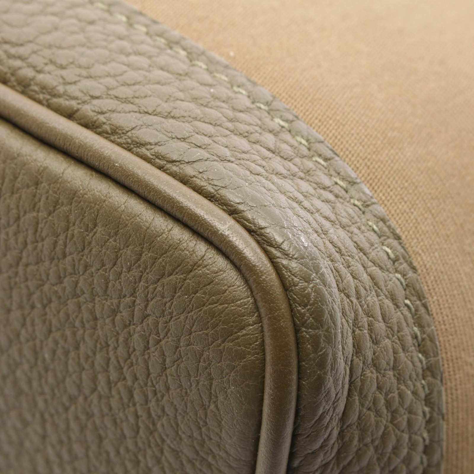 HERMES Garden party TPM Tote Bag Y Toile officier Negonda leather Vert Olive SHW thumbnail 7