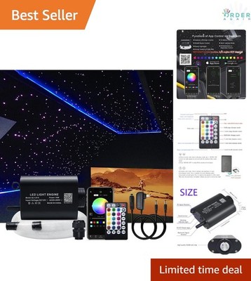 Fiber Optic Light Kit RGBW APP Control Music Star Ceiling Car Home Use