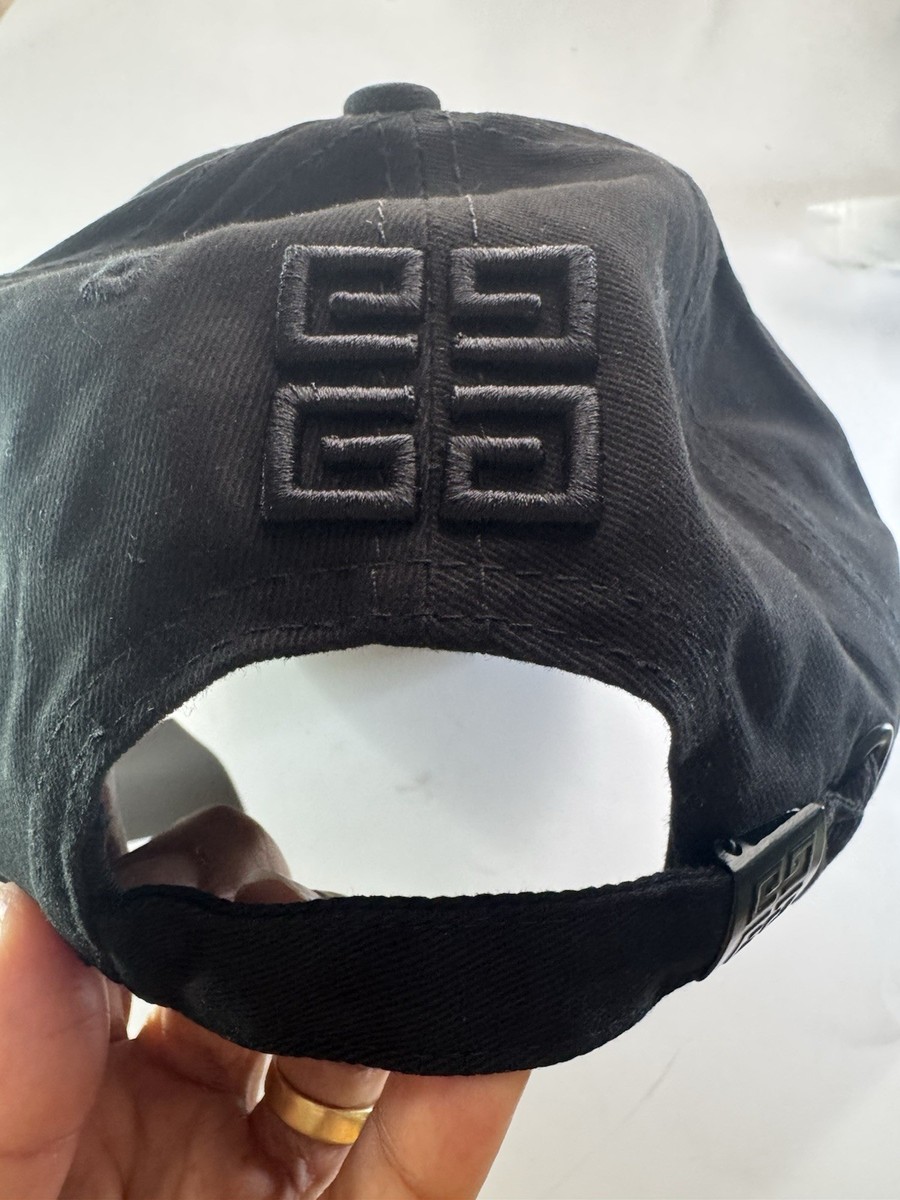 Givenchy Paris Embroidered Baseball Cap Jet Black on black Unisex