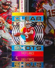 2021 Panini Illusions Clear Shots #CS-18 Trey Lance Light Blue /299 Rookie
